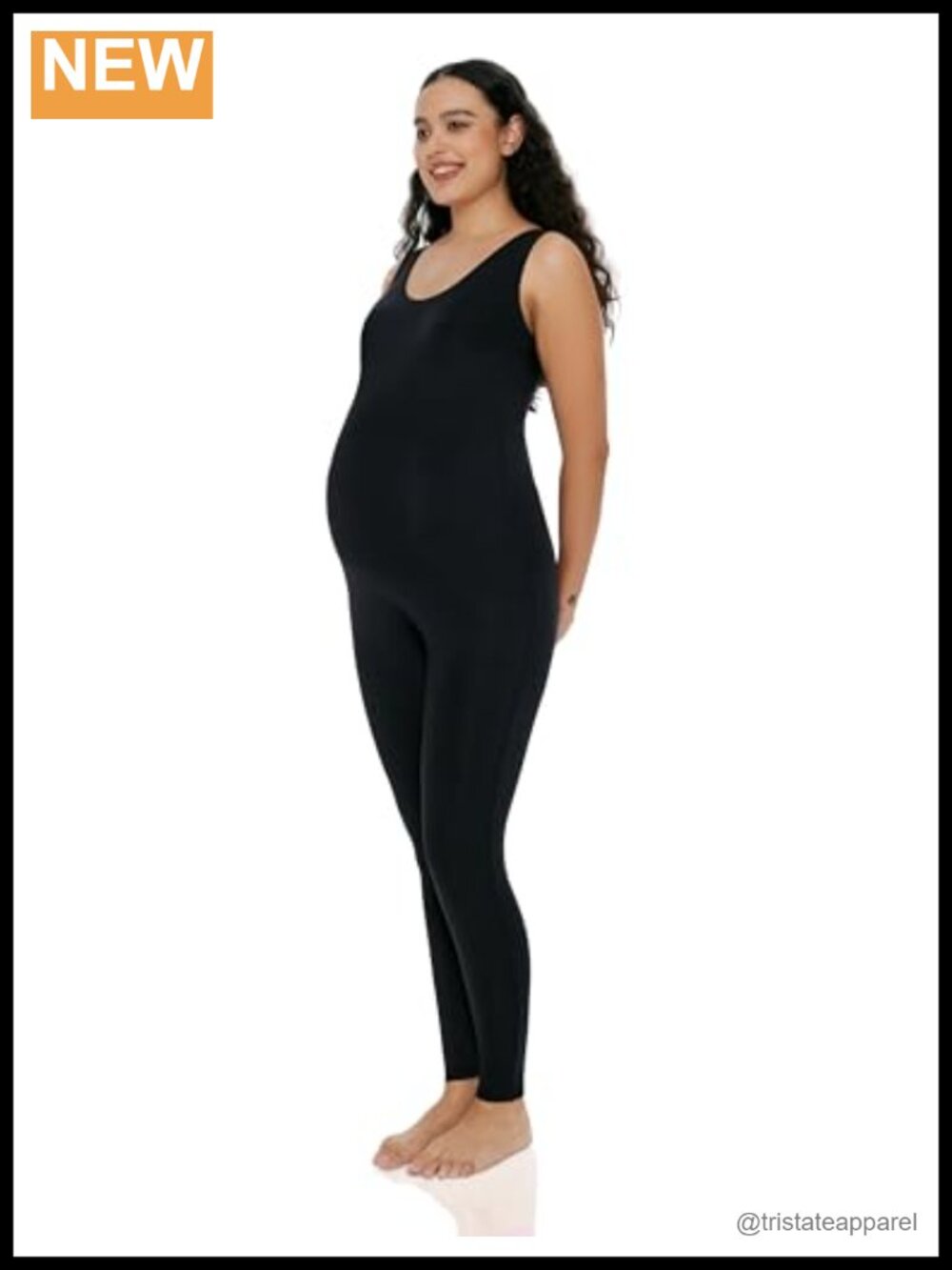 Maternity Jumpsuit Leggings Polyester Spandex Sleeveless Bodysuit Yoga